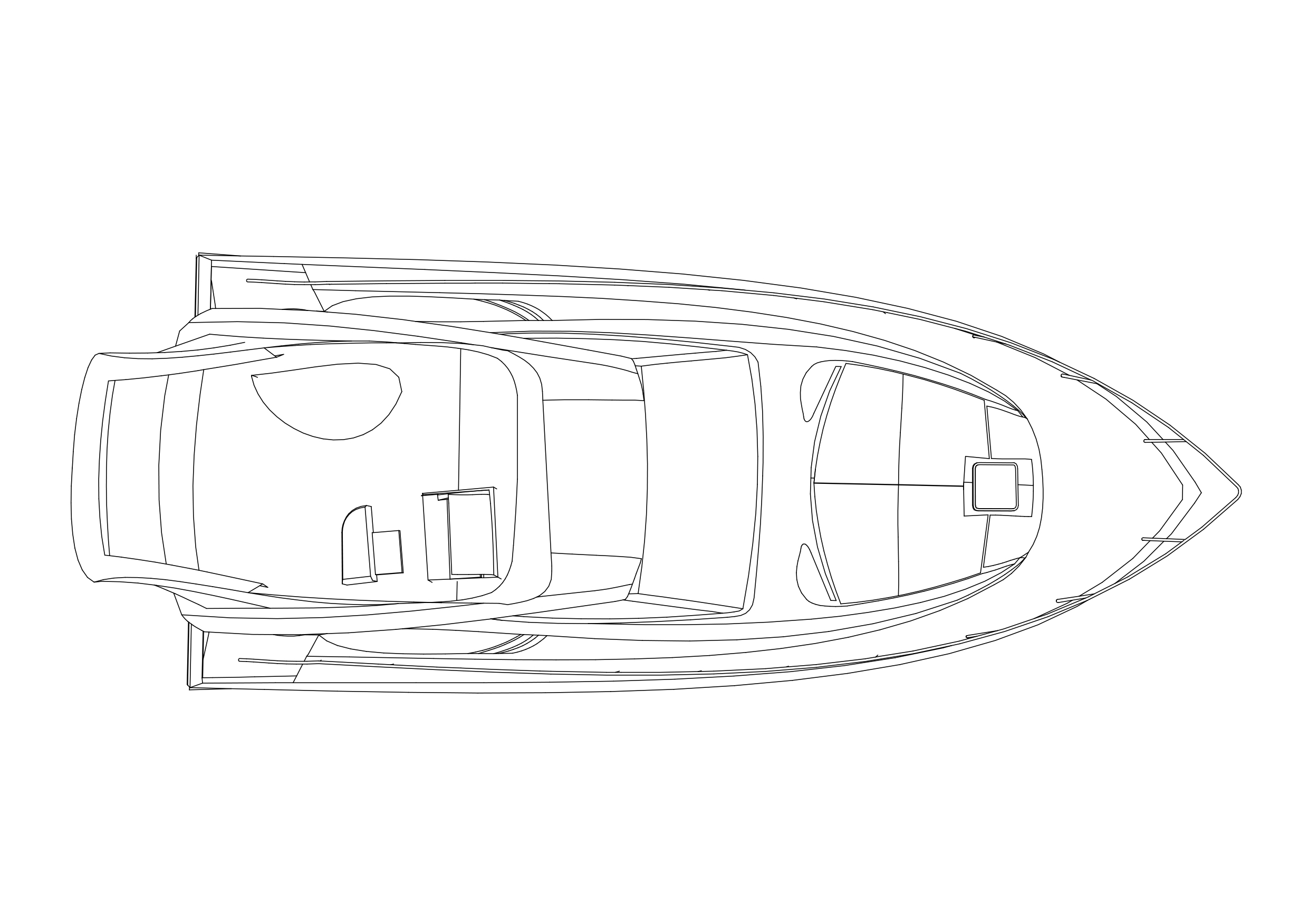 Free Boat Top View CAD Block – DWG, DXF, PDF Format