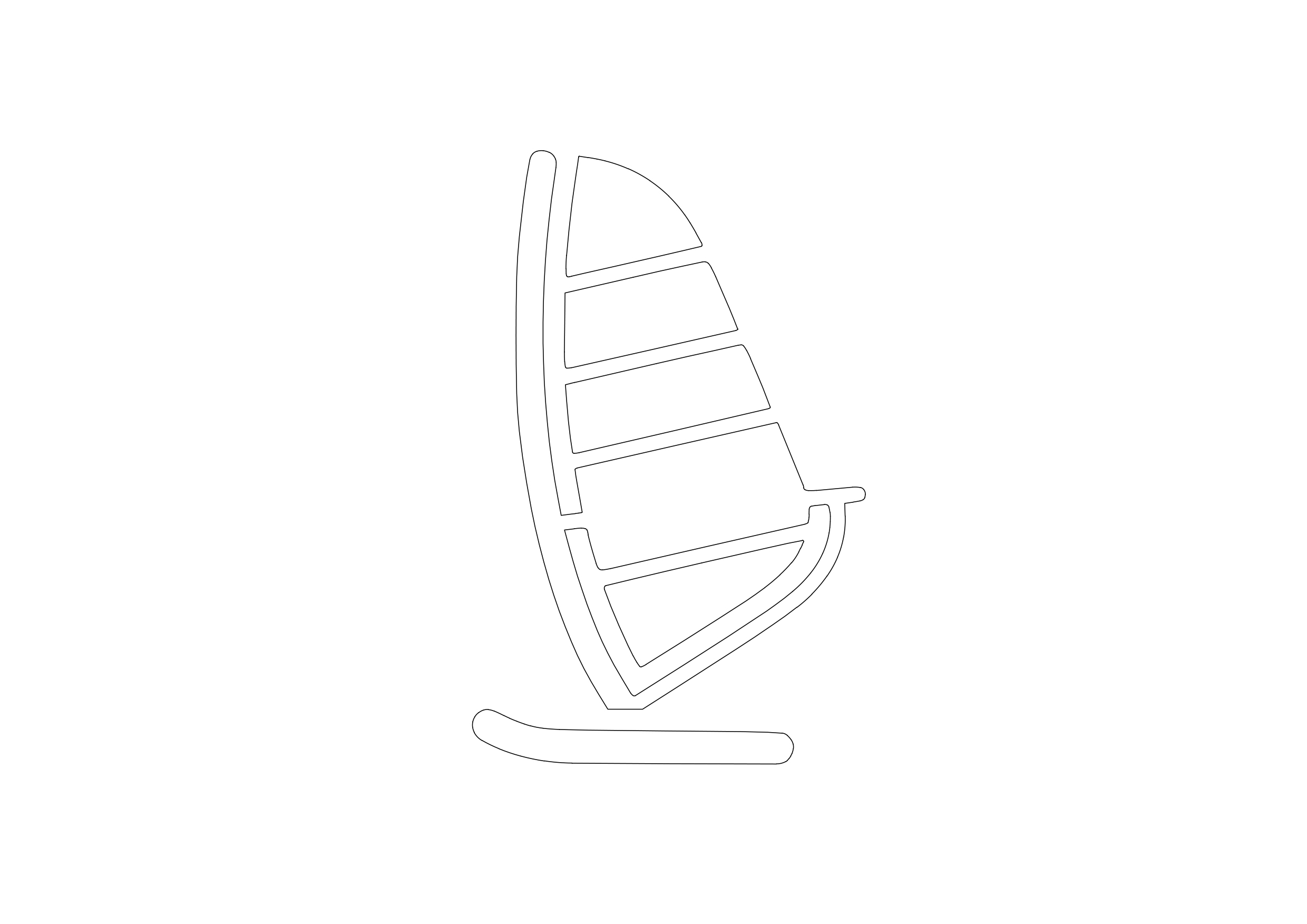 Free Wind Surfing Symbol CAD Block Icon – DWG, DXF, PDF Format