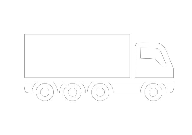 Free Truck Symbol CAD Block Icon – DWG, DXF, PDF Format