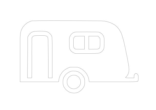 Free Trailer Symbol CAD Block Icon – DWG, DXF, PDF Format