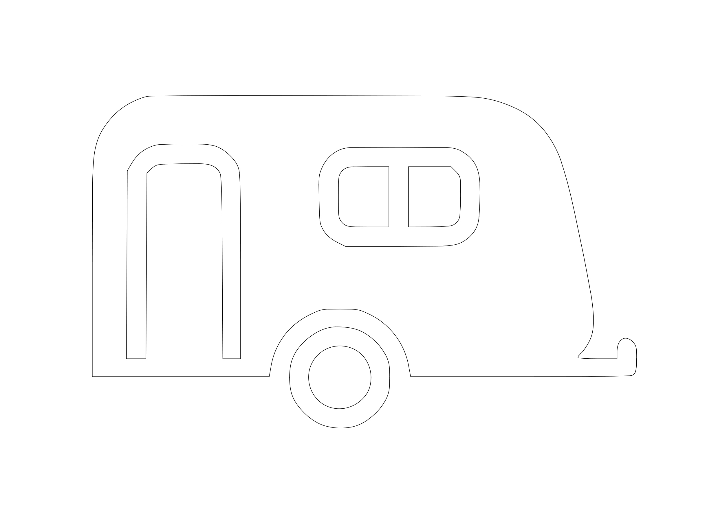 Free Trailer Symbol CAD Block Icon – DWG, DXF, PDF Format