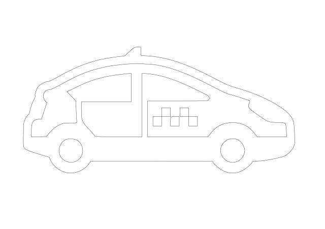 Free Taxi Symbol CAD Block Icon – DWG, DXF, PDF Format