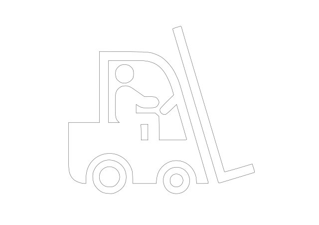 Free Forklift Symbol CAD Block Icon – DWG, DXF, PDF Format
