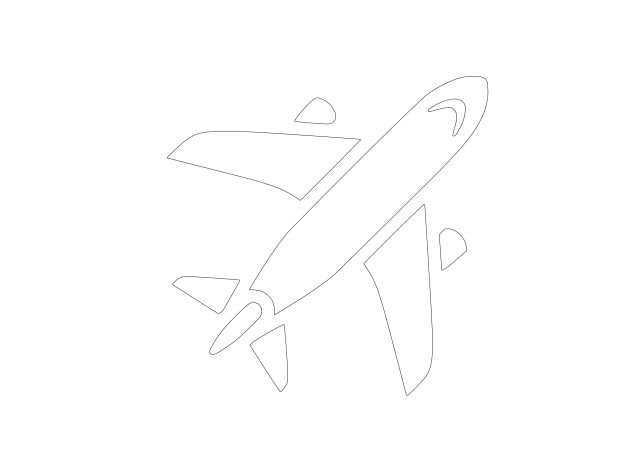Free Airplane Symbol CAD Block Icon – DWG, DXF, PDF Format
