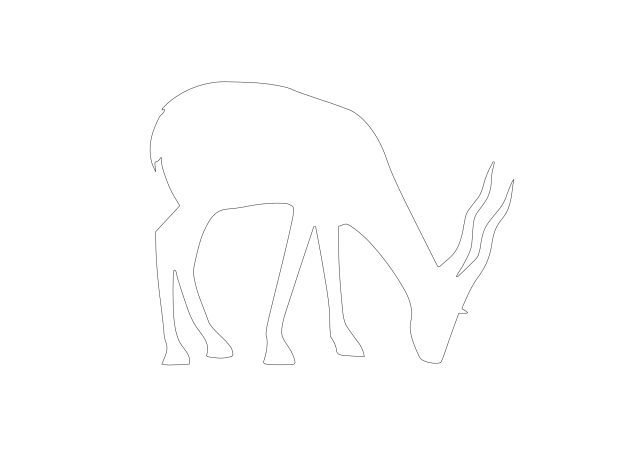 Free Gazelle CAD Block – DWG, DXF, PDF Format
