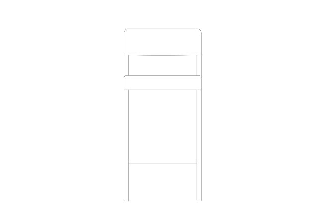 Free Stool elevation CAD Block – DWG, DXF, PDF Format