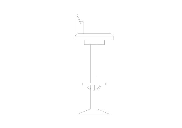 Free Stool elevation CAD Block – DWG, DXF, PDF Format