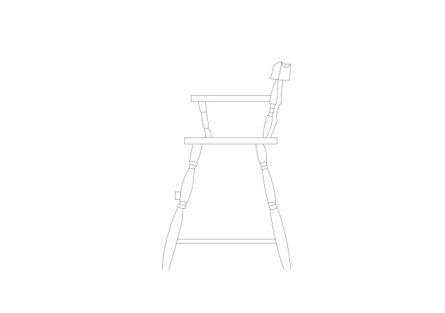 Free Stool elevation CAD Block – DWG, DXF, PDF Format