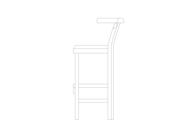 Free Stool elevation CAD Block – DWG, DXF, PDF Format