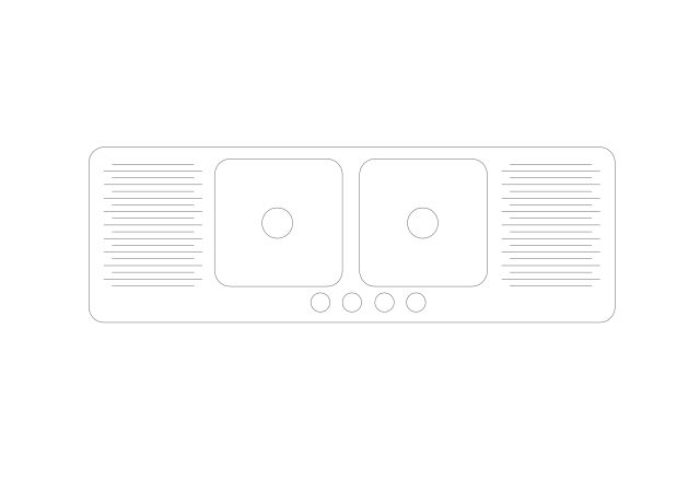 Free Kitchen Sink Top View CAD Block – DWG, DXF, PDF Format