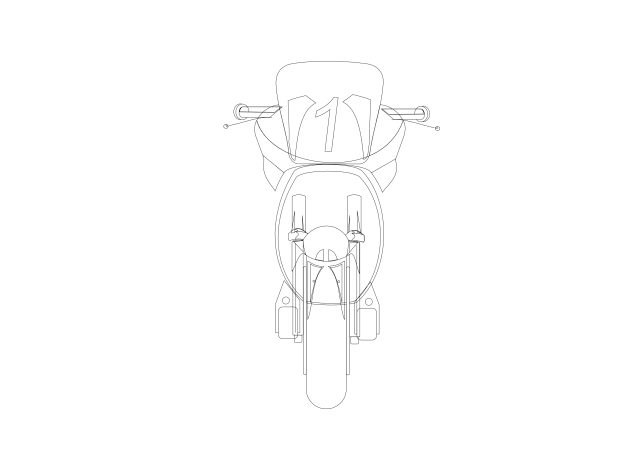 Free Motor Bike Elevation CAD Block – DWG, DXF, PDF Format