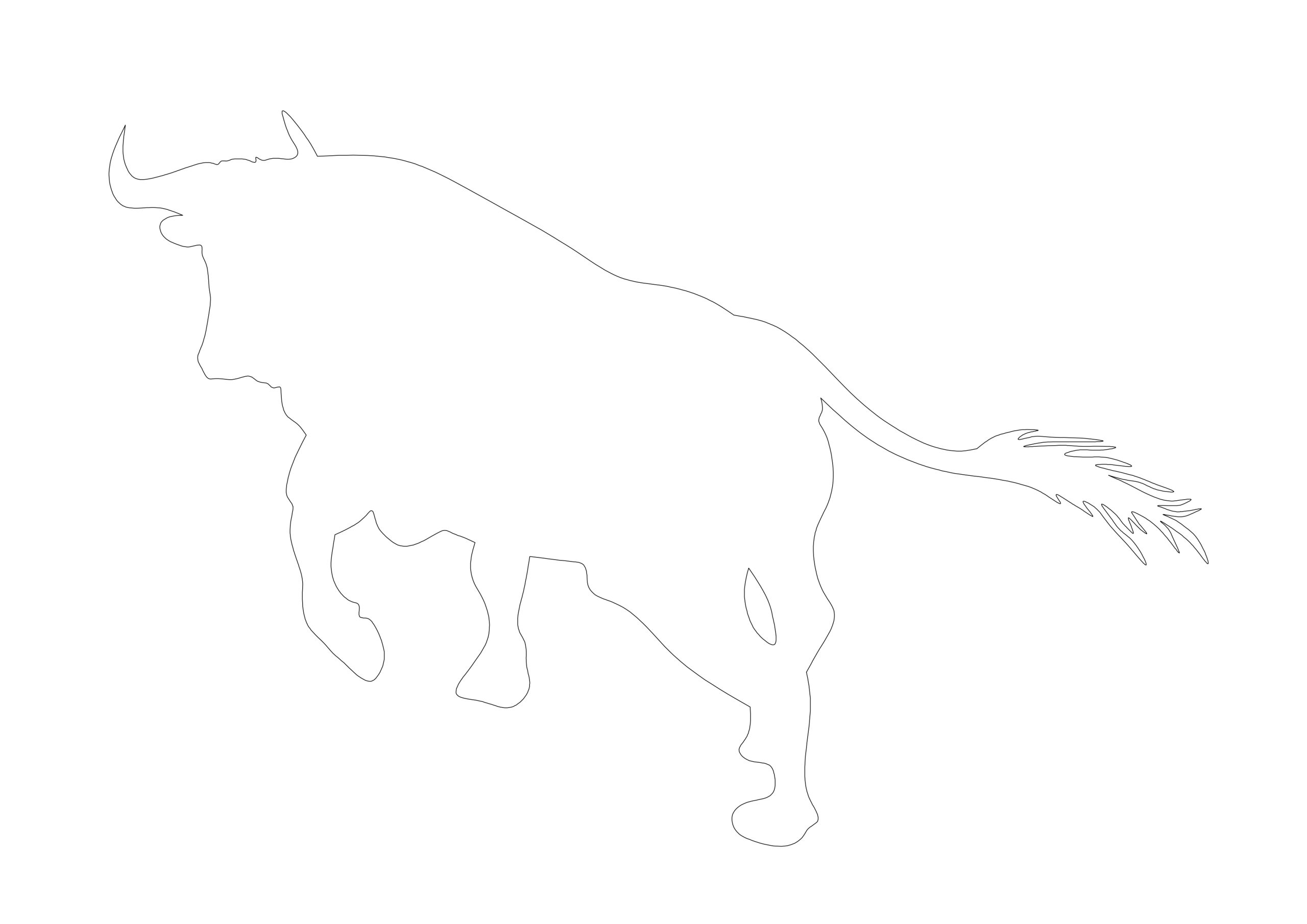 Free Bull CAD Block – DWG, DXF, PDF Format