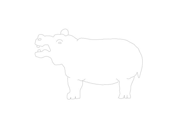 Free Hippo CAD Block – DWG, DXF, PDF Format