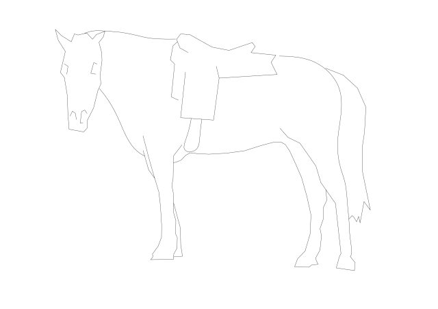 Free Horse CAD Block – DWG, DXF, PDF Format