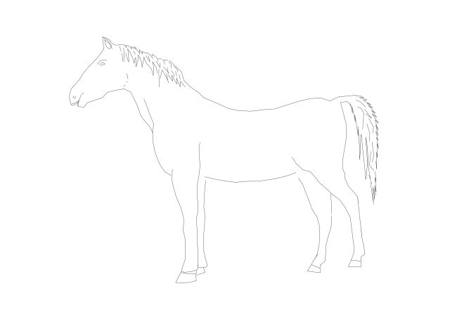 Free Horse CAD Block – DWG, DXF, PDF Format