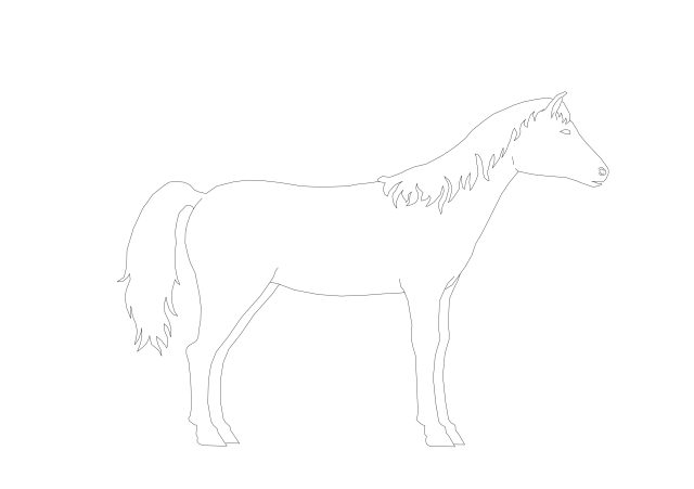Free Horse CAD Block – DWG, DXF, PDF Format