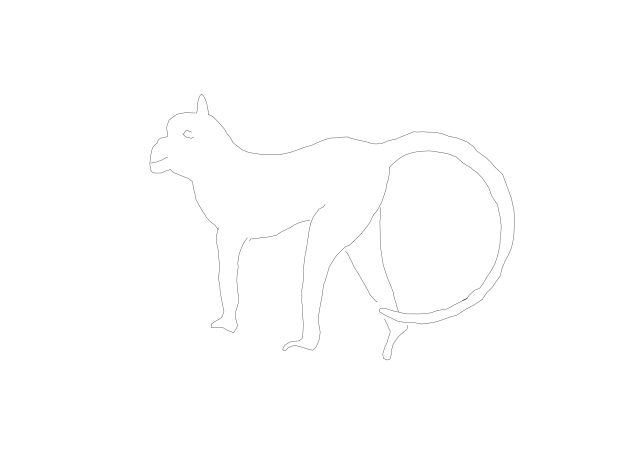 Free Monkey CAD Block – DWG, DXF, PDF Format