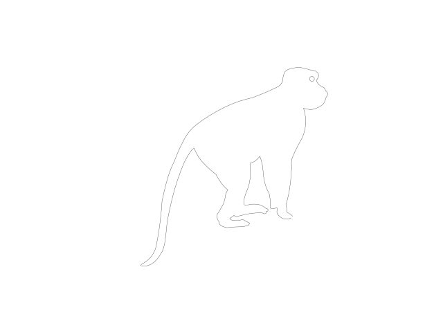Free Monkey CAD Block – DWG, DXF, PDF Format