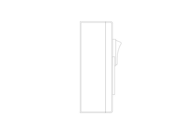 Free Electrical Socket Elevation CAD Block – Side Profile