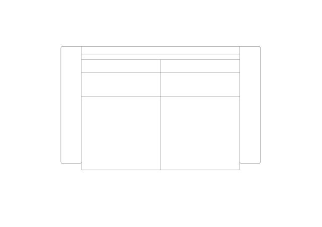 Free 2-Seater Sectional Sofa CAD Block – Plan View