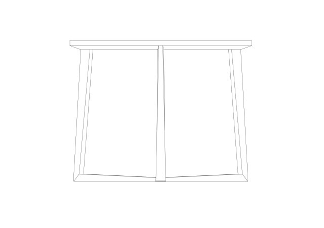 Free Solid Block Base Table Elevation CAD Block