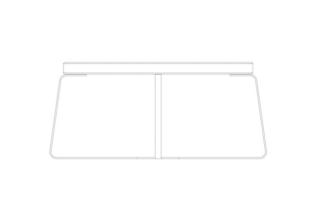 Free Tapered Slab Table Elevation CAD Block