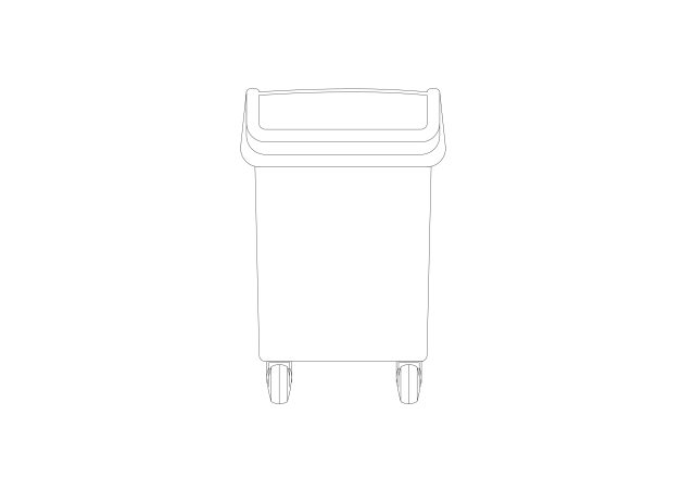 Free Outdoor Trash Bin Elevation CAD Block – Mobile