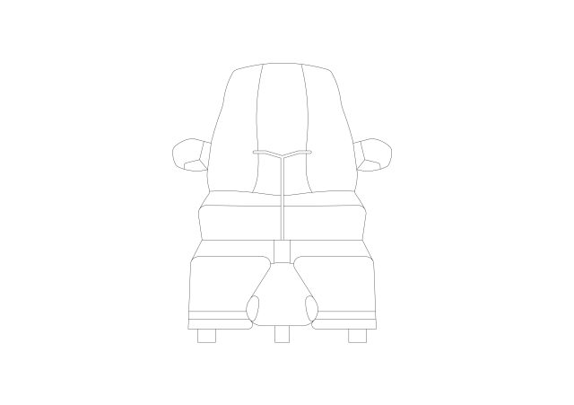 Free Mobility Vehicle Elevation CAD Block – Front View