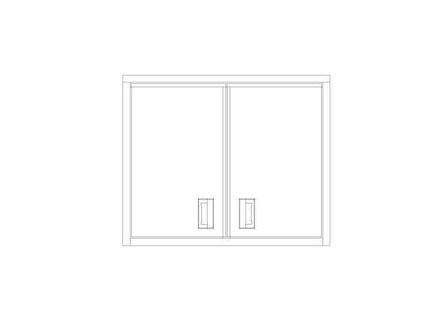 Free Cabinet Elevation CAD Block – Front View