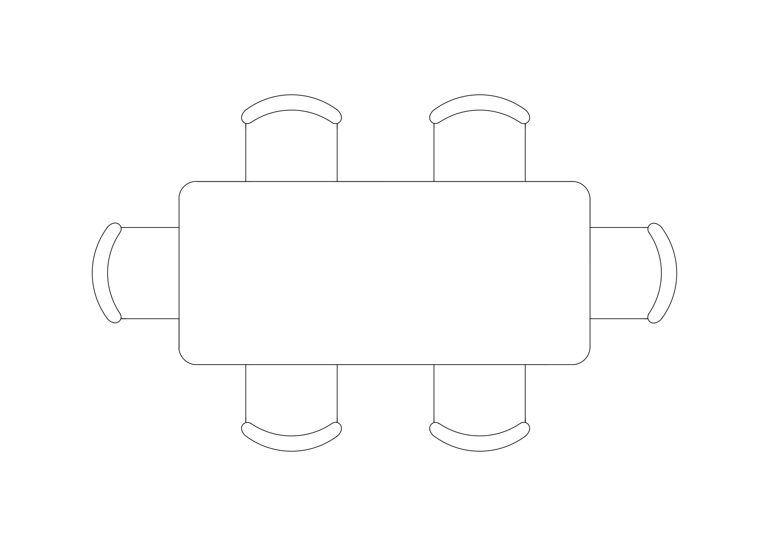 Free Dining Table with Chairs Setup – DWG Format