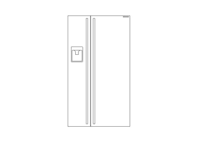 Free Fridge Elevation CAD Block – DWG Format