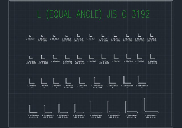 Free Equal Angle / Steel Angle / besi siku Bundle CAD Blocks