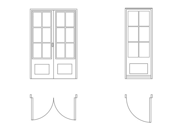 Victorian Style External Door with Glass