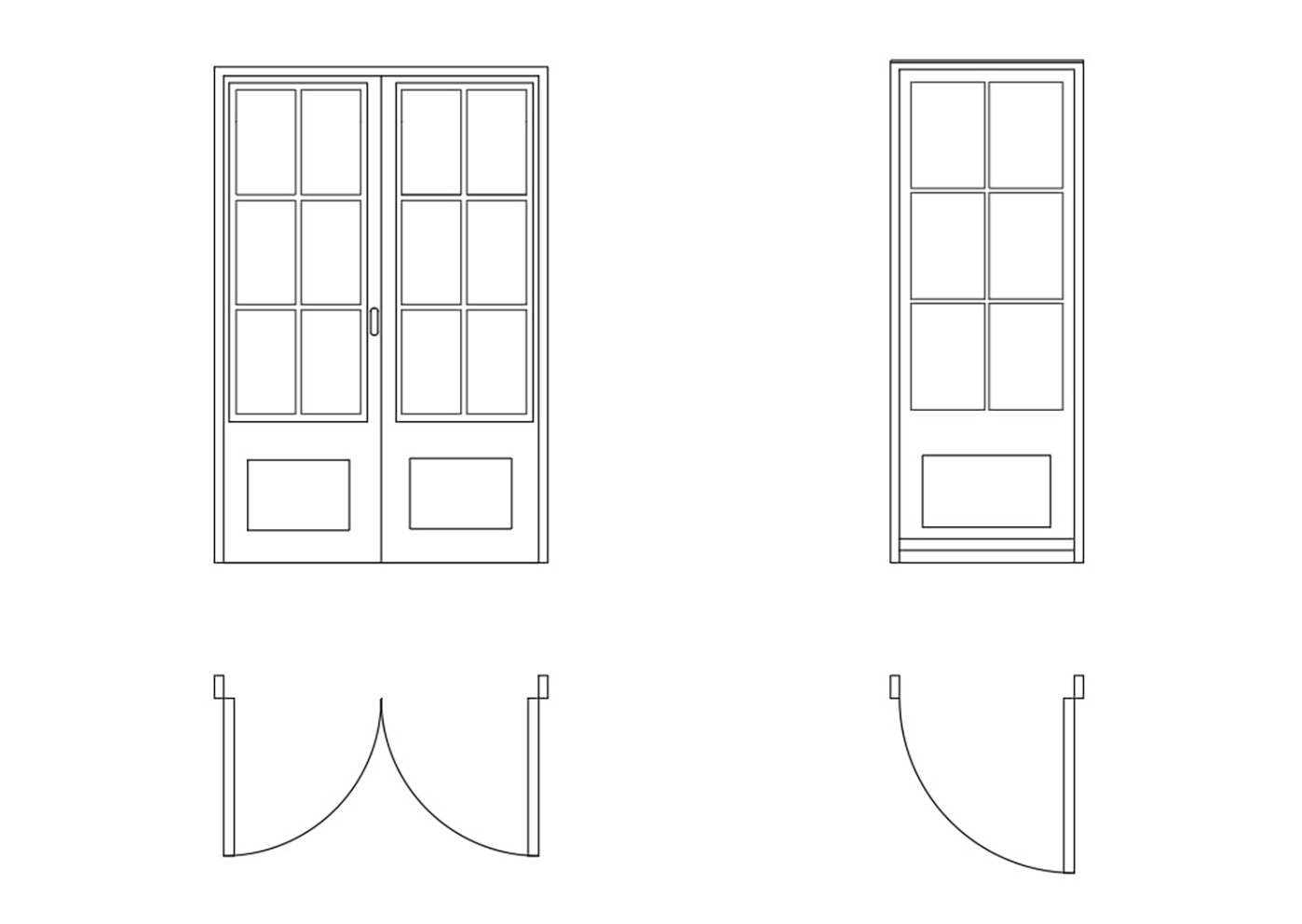 Victorian Style External Door with Glass