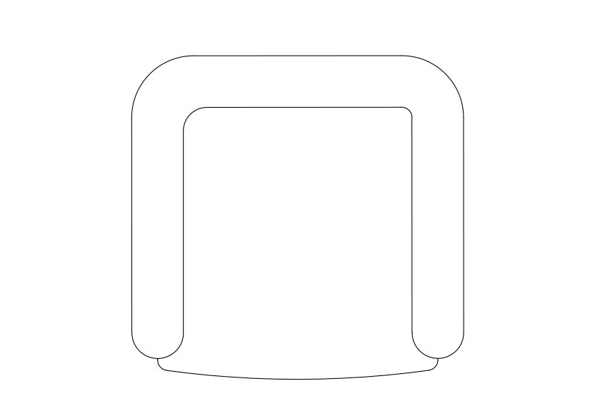 Free Armchair top view CAD Block – DWG, DXF, PDF Format