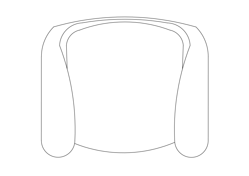 Free Armchair top view CAD Block – DWG, DXF, PDF Format