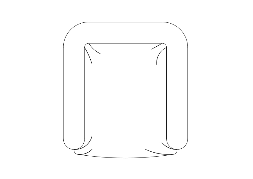 Free Armchair top view CAD Block – DWG, DXF, PDF Format
