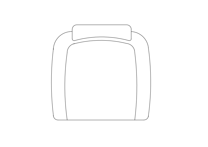 Free Armchair top view CAD Block – DWG, DXF, PDF Format