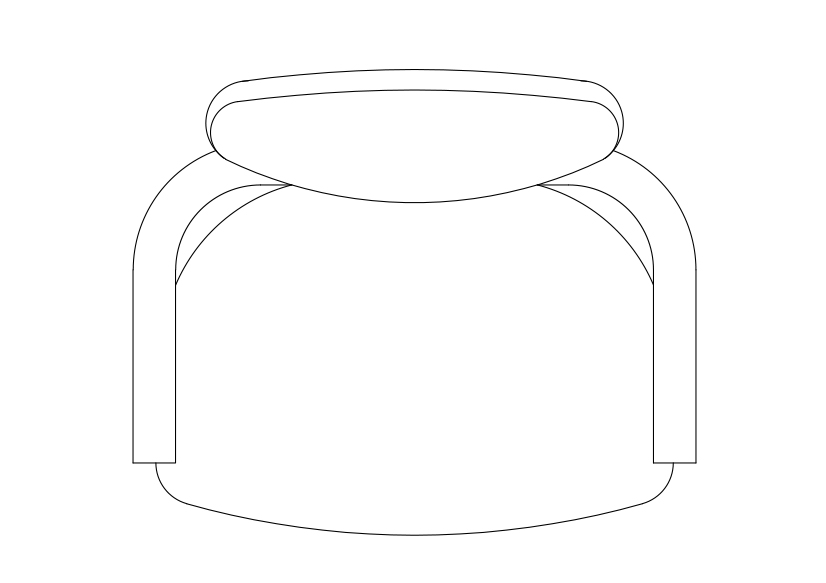 Free Chair top view CAD Block – DWG, DXF, PDF Format