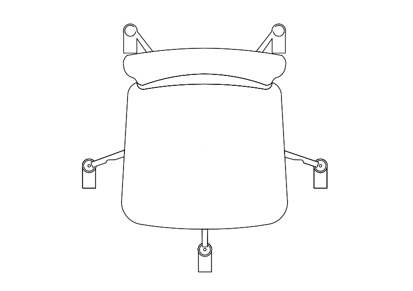 Free Office Chair top view CAD Block – DWG, DXF, PDF Format