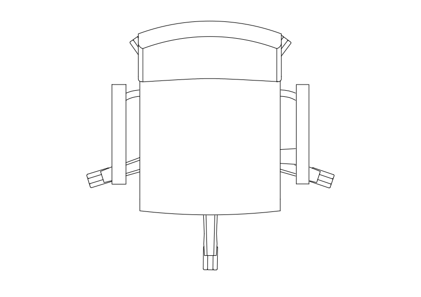 Free Office Chair top view CAD Block – DWG, DXF, PDF Format