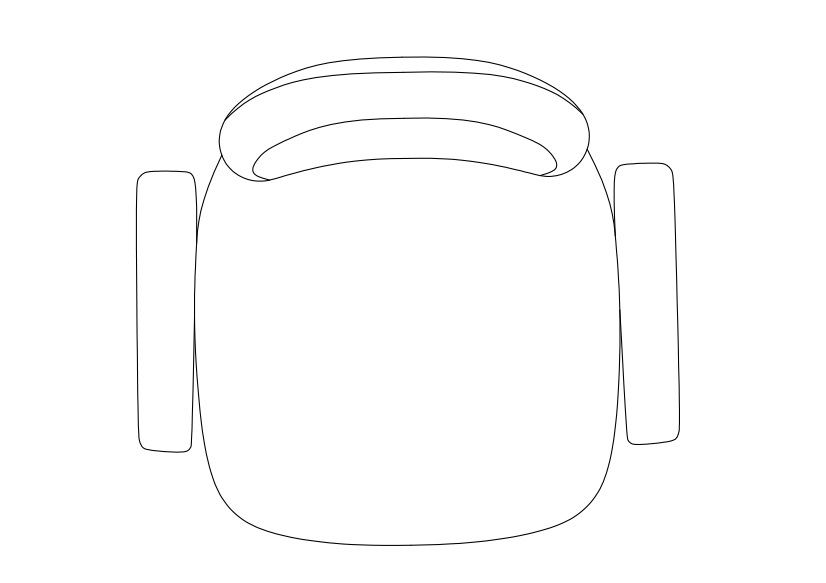 Free Office Chair top view CAD Block – DWG, DXF, PDF Format