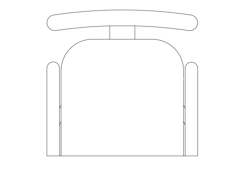 Free Office Chair top view CAD Block – DWG, DXF, PDF Format