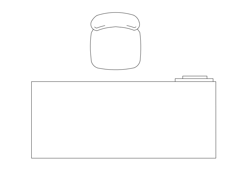 Free Office Desk set-up top view CAD Block – DWG, DXF, PDF Format