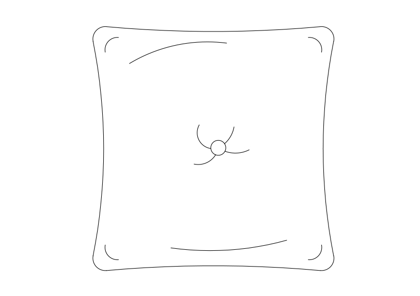 Free Pillow CAD Block – DWG, DXF, PDF Format