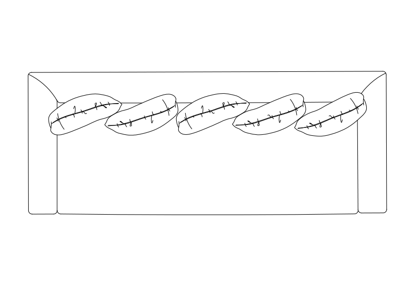 Free Sofa  top view CAD Block – DWG, DXF, PDF Format