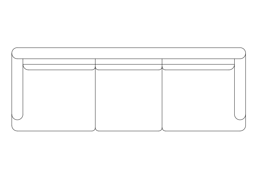 Free Sofa  top view CAD Block – DWG, DXF, PDF Format