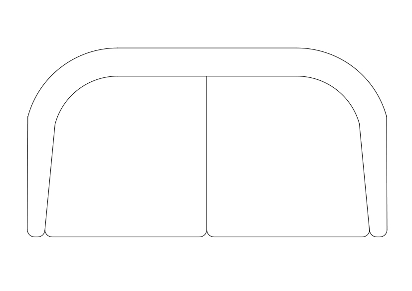 Free Sofa  top view CAD Block – DWG, DXF, PDF Format