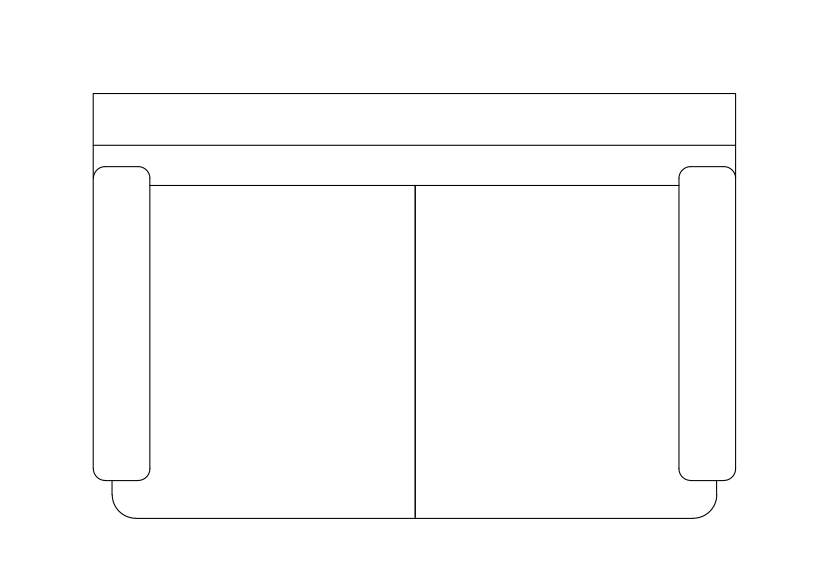 Free Sofa  top view CAD Block – DWG, DXF, PDF Format