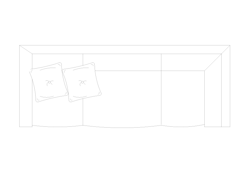 Free Sofa  top view CAD Block – DWG, DXF, PDF Format